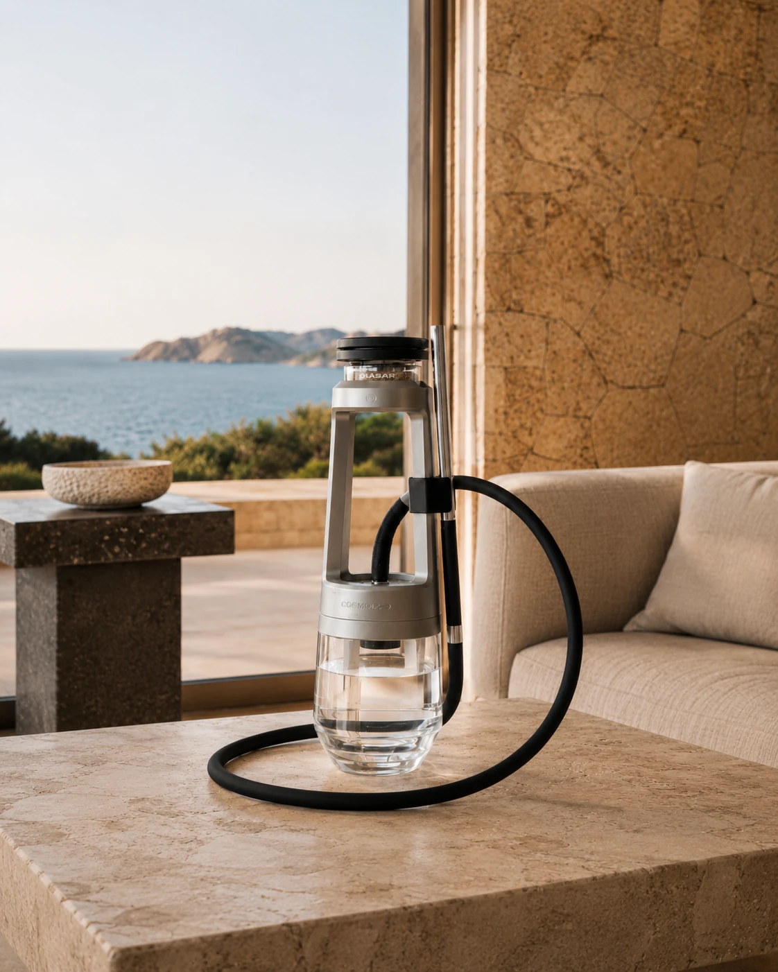 Modern hookah setup for Costa Smeralda lounges